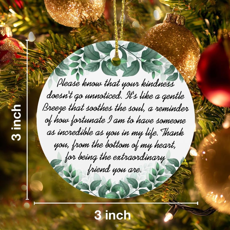 ZOSAN Friendship Ceramic Ornament, Thank You Appreciation Gifts for Friends Hanging Ornament - Image 3